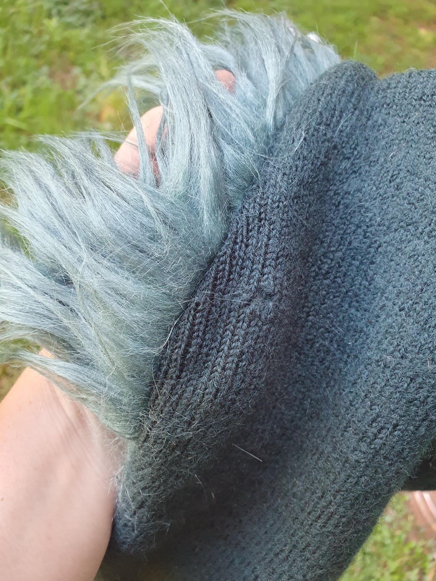 Green Hooded Scarf (defect)