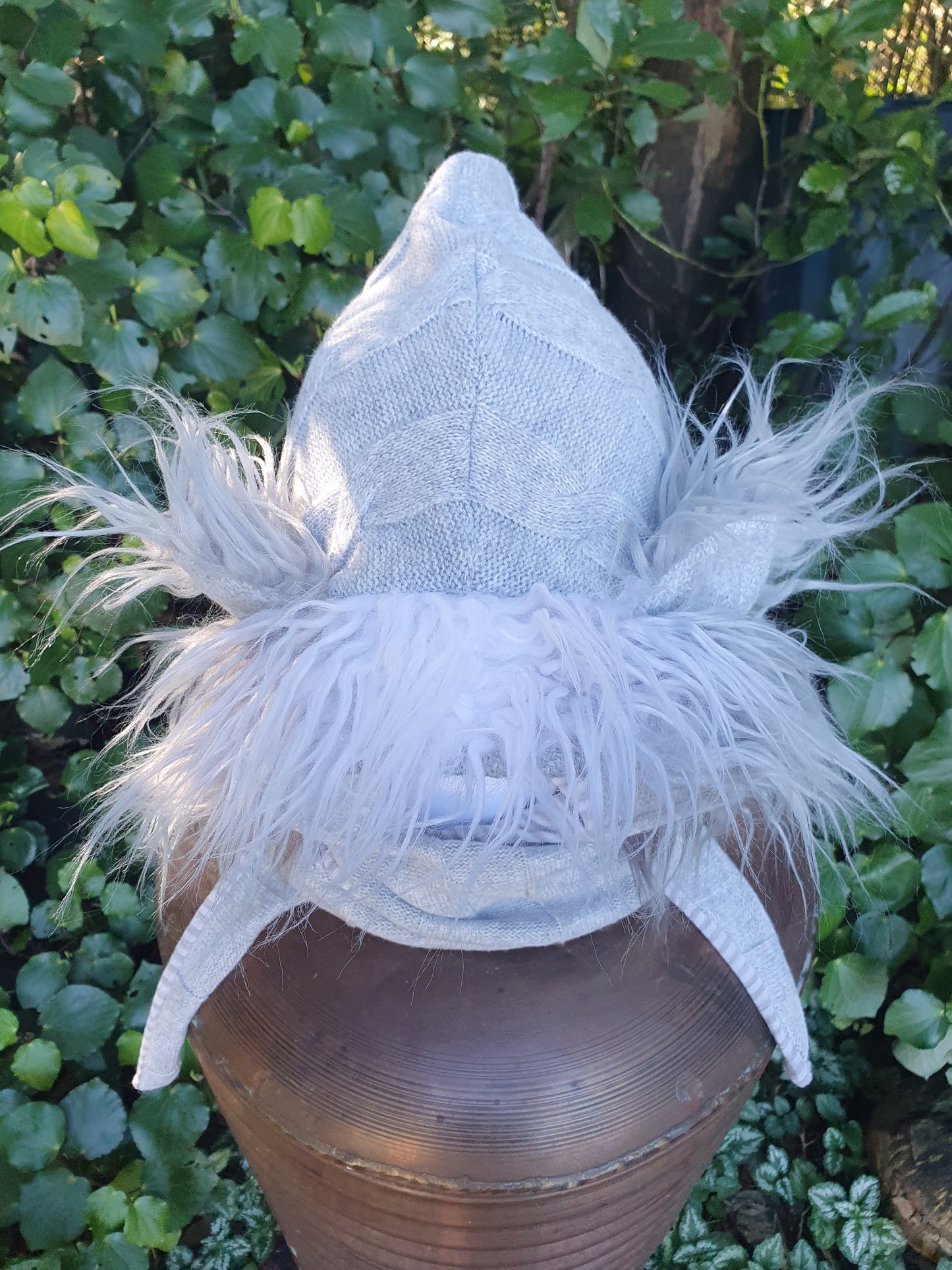 Soft Grey with gradient faux fur